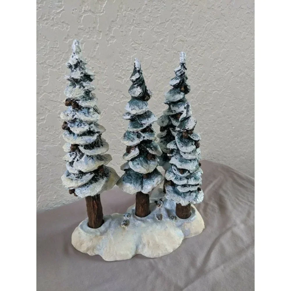 Dept 56 Village Accessories  - Pole Pine Forest, Set of 4